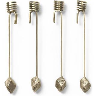 Ferm Living Stone Christmas Tree Candle Holders - Brass