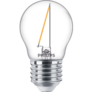 Philips LEDClassic Filament 15W krone E27 varm hvid klar ikke dæmpbar  1 stk - 8718699764258 ✓ På lager - klar til levering og afhentning