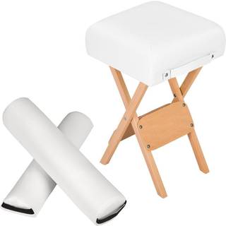 Massageudstyr 1 skammel + 2 ruller - hvid
