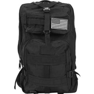 Militærtaske / Rygsæk i Nylon, Sort - 38 Liter