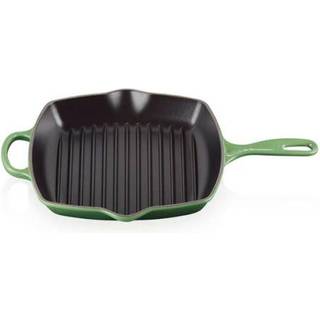 Le Creuset støbejerns grillpande 26x26 cm Bamboo Green