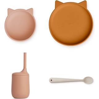 Liewood Cat Pale Tuscany Multi Mix Spisestel Cathy Silikone (4-pak)