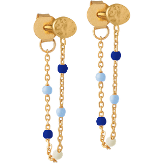 Enamel Lola Marine Øreringe 18 kt. Forgyldt Sølv E140GM-Marine - Dame - 925 Sterling Silver