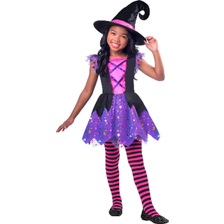 Halloween glimmerheks kostume str. 128