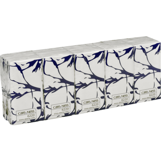 Papirlommetørklæder 10x10 stk,30 pk 3-lag Hvid Nyfiber-