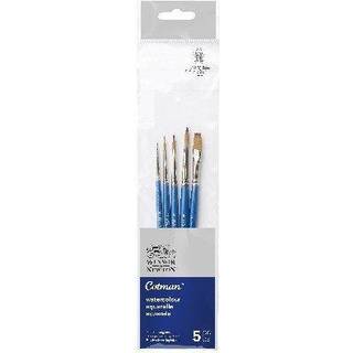 Cotman brush set short handle round 5pcs ass.