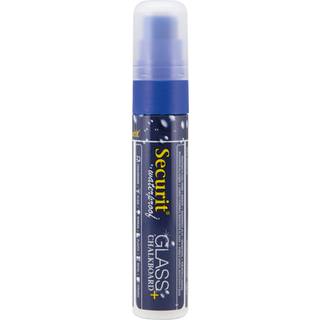 Securit kridt marker vandfast 7-15mm blokspids blå