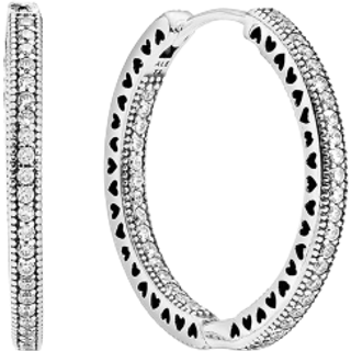 Pandora Creolen - Funkeln & Herzen - 296319CZ - silber