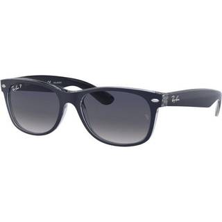 Ray - Ban Unisex RB2132 NEW WAYFARER 660778 Solbriller Nylon Blå Blå Firkantet Polariseret Skygge
