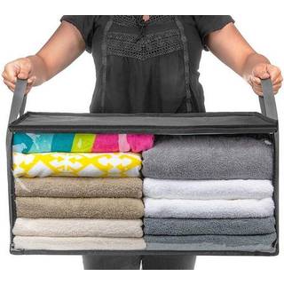 Husholdning Essentials Medium opbevaringspose klar polyethylen med sort trim