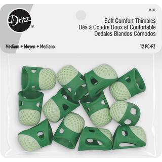 Dritz Soft Comfort Medium Green 12 Pc Thimbles Count