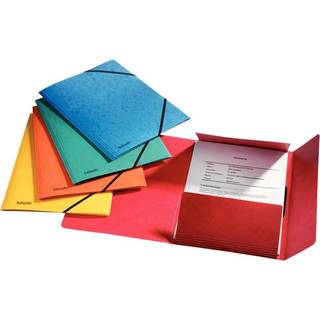 3-klap elastikmappe A4 Rainbow pakke a 5stk, 15523 (12 pakker)