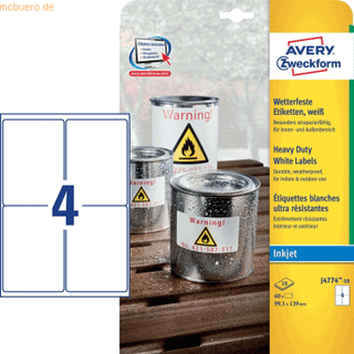 Avery J4774 - labels - 40 pcs. - 99.1 x 139 mm