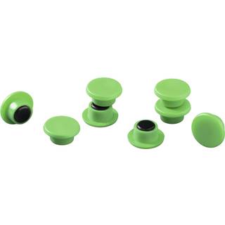 Durable magnet af ridsefri plast Ø15mm grøn