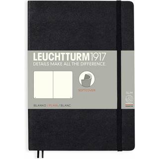 Notizbuch Medium blanko Softcover A5 - Schwarz