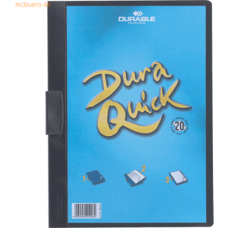 Durable Duraquick® 20 klemmappe i pp-plast med klar forside,  sort