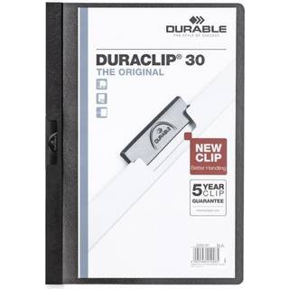 Durable duraclip® 30, 5 stk pakke originale klemmappen, sort