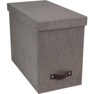 Arkivboks med faner - Grå - 18,5cm x 35cm x 26,5cm - Marie