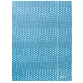 3-klap mappe Colour'Breeze karton A4 blå, Esselte 628492, 4stk