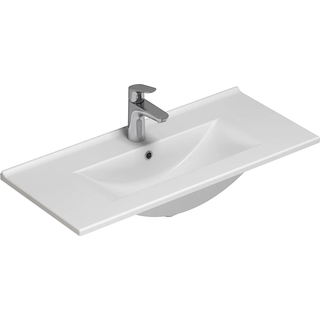 Scanbad Multo+ Amber Mini håndvask 81 x 36,5 cm porcelæn hvid