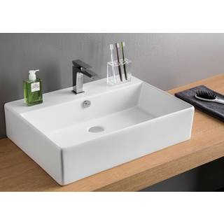 Lavabo Boxo 1015 Slim håndvask porcelæn 650x480x160mm t/bordpl hvid
