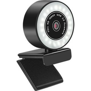 PLATINET Webkamera 2K / LED ring - Med mikrofon - Sort