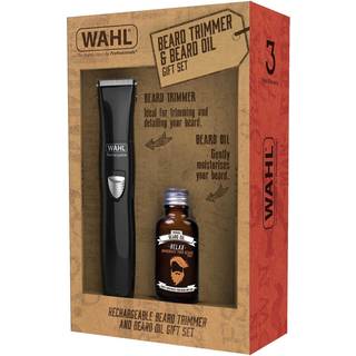 Wahl genopladelig ledningsfri skægtrimmer & 30 ml skægoliesæt