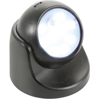 Batteridreven LED projektør m/sensor - 110 lumen - Sort
