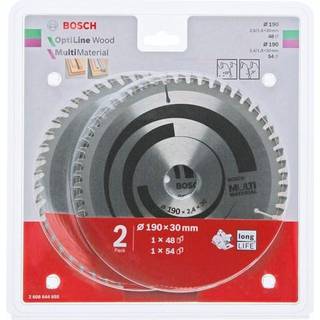 Bosch 1x Optiline Wood + 1x Multi Material Saw Bla