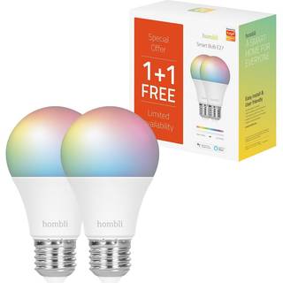 Hombli Smart Bulb 9W RGB & CCT (E27) lyspærer, 2 stk