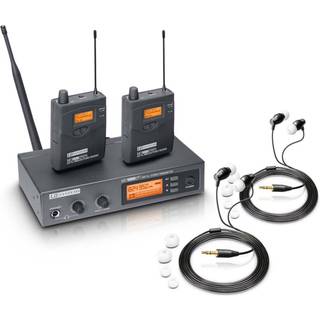 LD Systems Wireless In-Ear Monitoring System with 2 x Belt Pack and 2 x In-Ear Headset