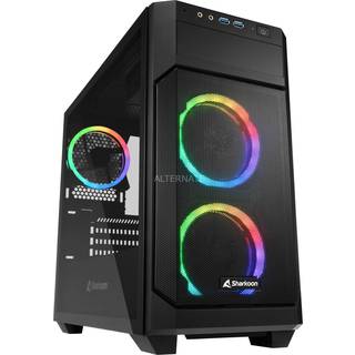 Sharkoon V1000 RGB - microATX - Kabinet - Tower - Sort
