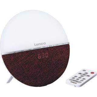 Lenco - FM-vækkeursradio - Vågn op-lys med Bluetooth® Red - CRW-4BY