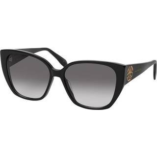 Alexander McQueen Kvinde AM0284S 002 Solbriller Acetat Sort Grå Sommerfugl Normal Skygge