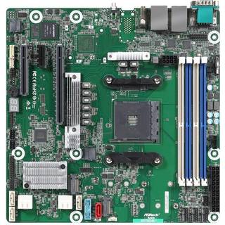 ASRock X570D4U, 1xSKT AM4, AMD Ryzen, X570, SATA, 2xM.2, 2xGbE, IPMI