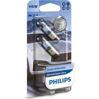 Philips H6W WhiteVision Ultra pærer med Xenon effekt & +60% mere lys 2 stk