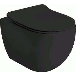 Lavabo Glomp rimless væghængt mini (kompakt) toilet - Mat sort