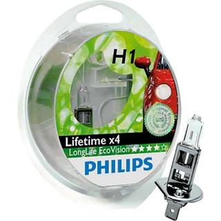 PHILIPS Bilpære H1 ECOVISION (LONGLIFE) - 2-PAK