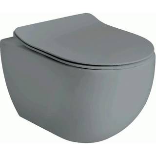Lavabo Glomp væghængt toilet, uden skyllekant, Mat grå