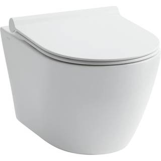 Lavabo Studio rimless væghængt toilet i hvid inkl. softclose sæde