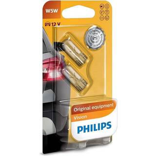 Philips W5W Vision pærer, som giver +30% mere lys (2 stk)