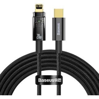 Baseus USB-C til Lightning-kabel med automatisk sluk, 20W, 1m - Sort