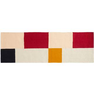 Hay Rugs - 'Flat Works' rug, red in Multicolor NZ wool|cotton