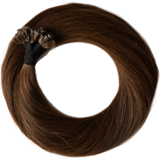 Hot fusion extensions - Warm Brown 4 Original / 50 cm / 50 g (50 stk)