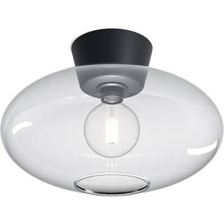 Belid Bullo plafond XL opalt glas Ø38 cm Oxid