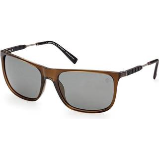 Timberland TB9281 Polarized 97D 62 Solbriller Mænd Grøn - Transparent Dark Green - 62mm
