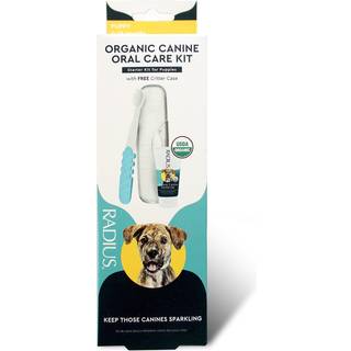 RADIUS USDA Organic Dental Solutions hvalpest 1 enhed 1 hundetandbrste & 1 0,8 oz tandpasta Ultrabld brstehr og ikke-giftig tandpasta til hu