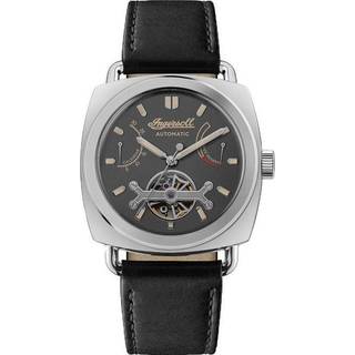 Ingersoll ‘The Nashville’ Automatic Grey Dial Black Leather Strap Men's Watch I13002