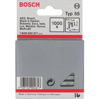 BOSCH Klammer med smal ryg type 55 6 x 1,08 x 14 mm