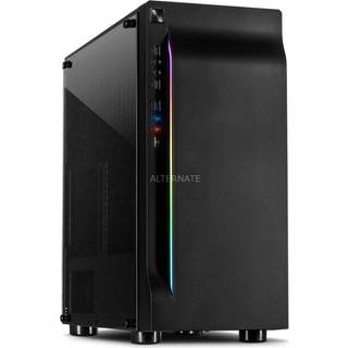 Inter-Tech 3411 Creek - Kabinet - Tower - Sort